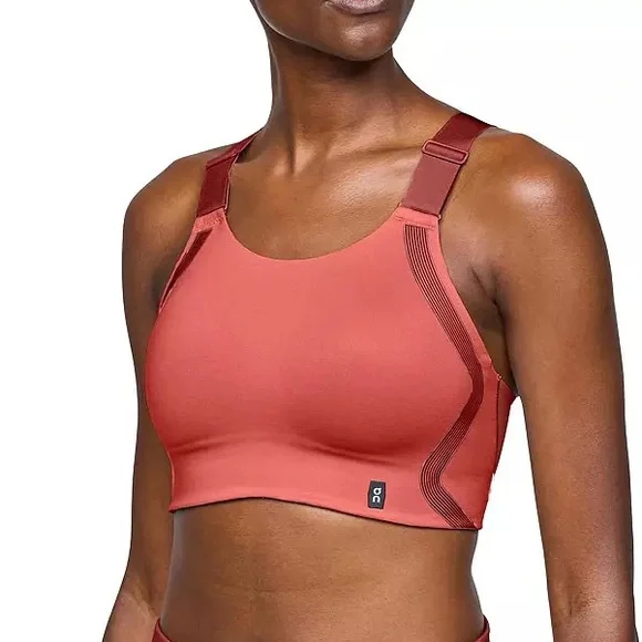 On Women’s Performance Flex Bra Auburn L NWT • High‑Support Athletic Bra